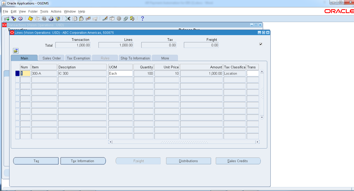 oracle ar please complete the offset account assignments