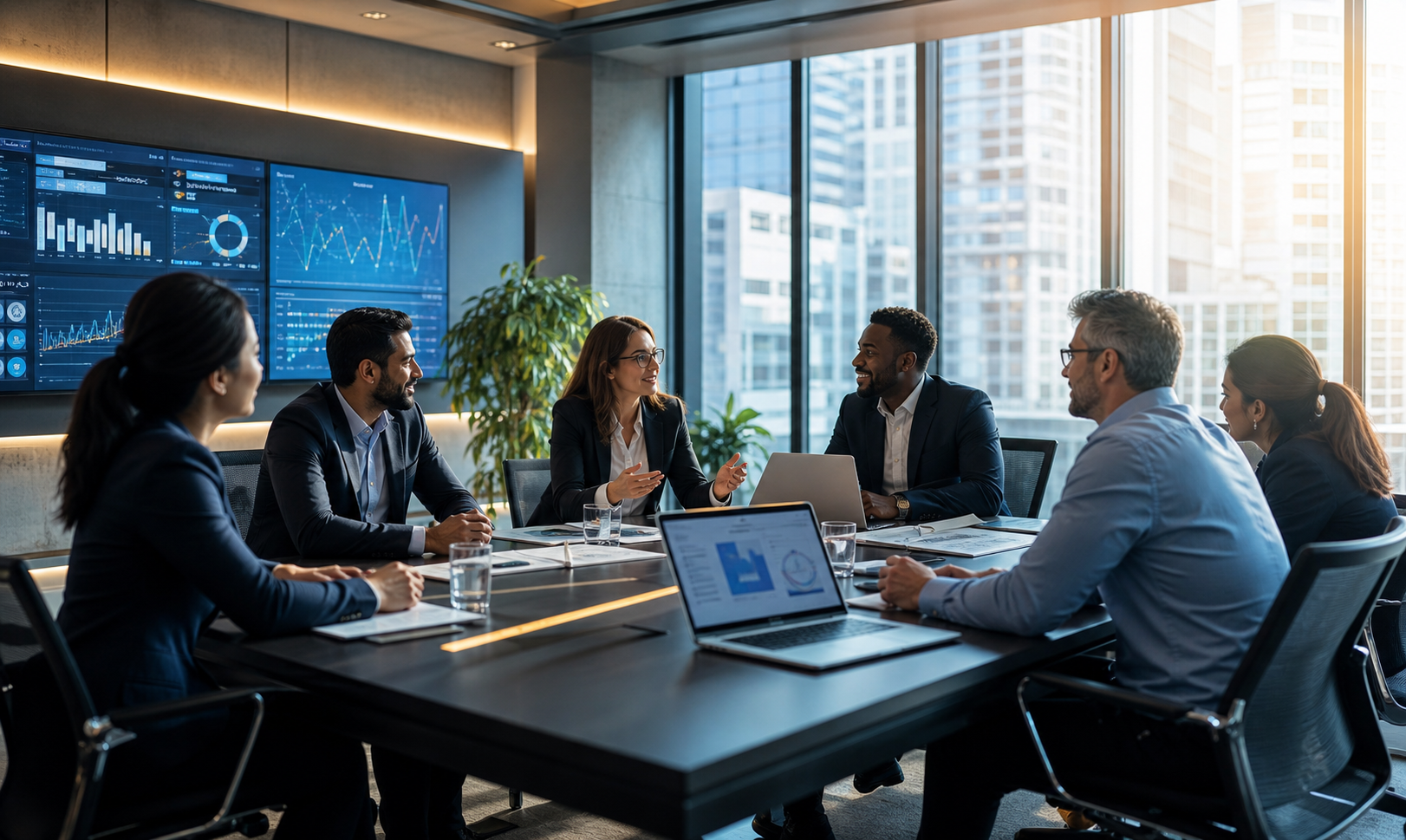 Diverse Team Discussing Enterprise AI Adoption Strategies